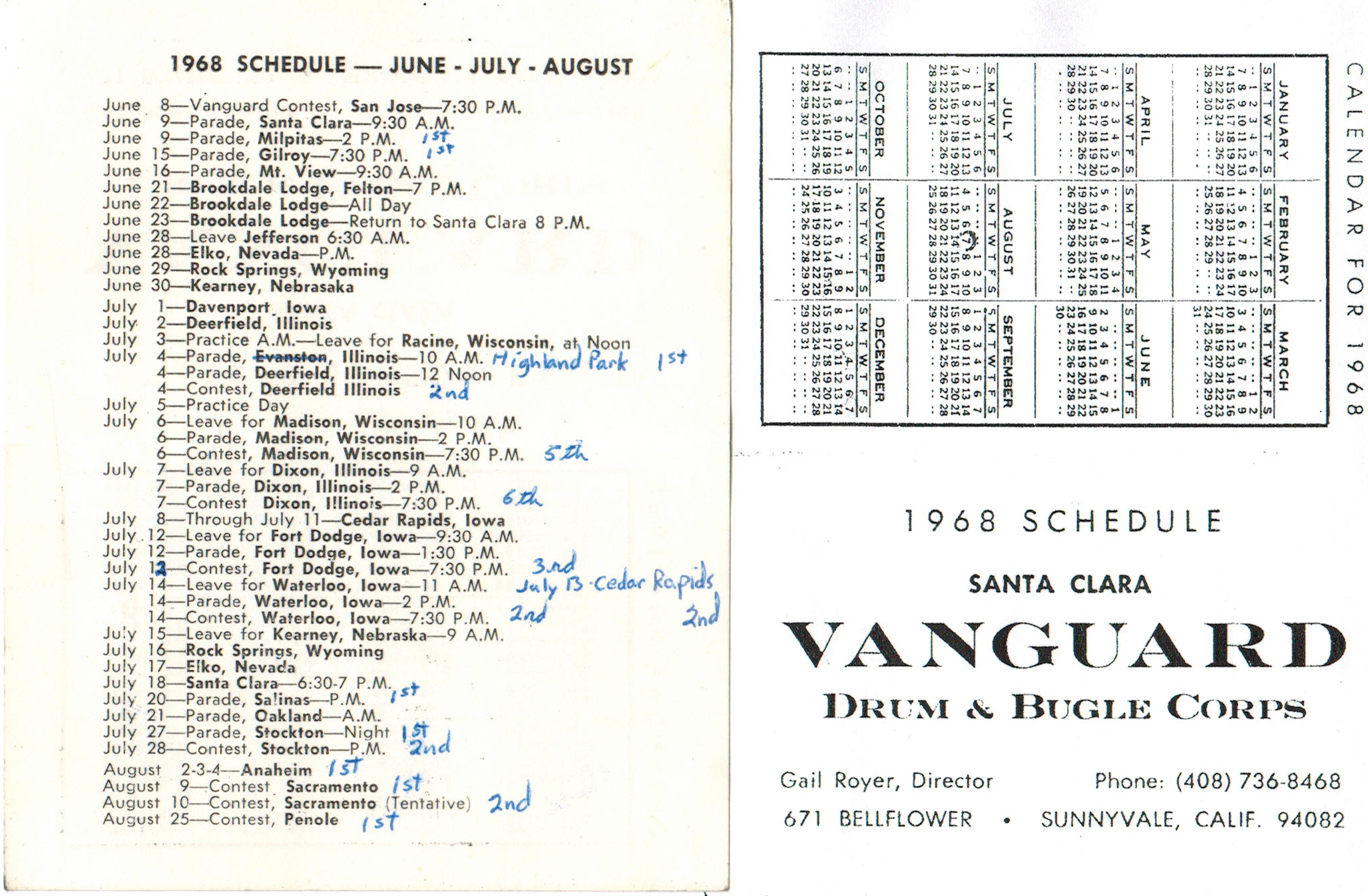 1968-SCV-Calendar-Mod – Vanguard History – Honoring our shared stories